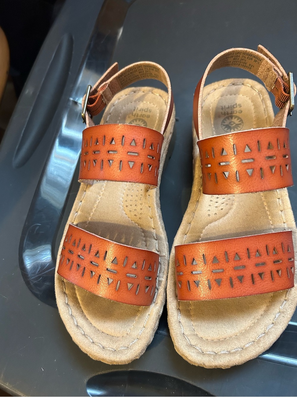 Tan Leather Strap Sandals - Comfortable Everyday Wear